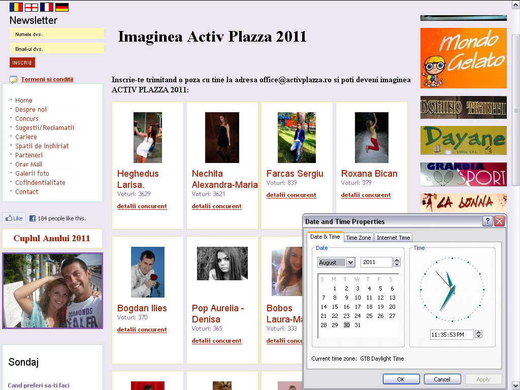 n imaginea de mai jos se vede cum arta clasamentul marti 30 08 2011 Ora 23:35 ...