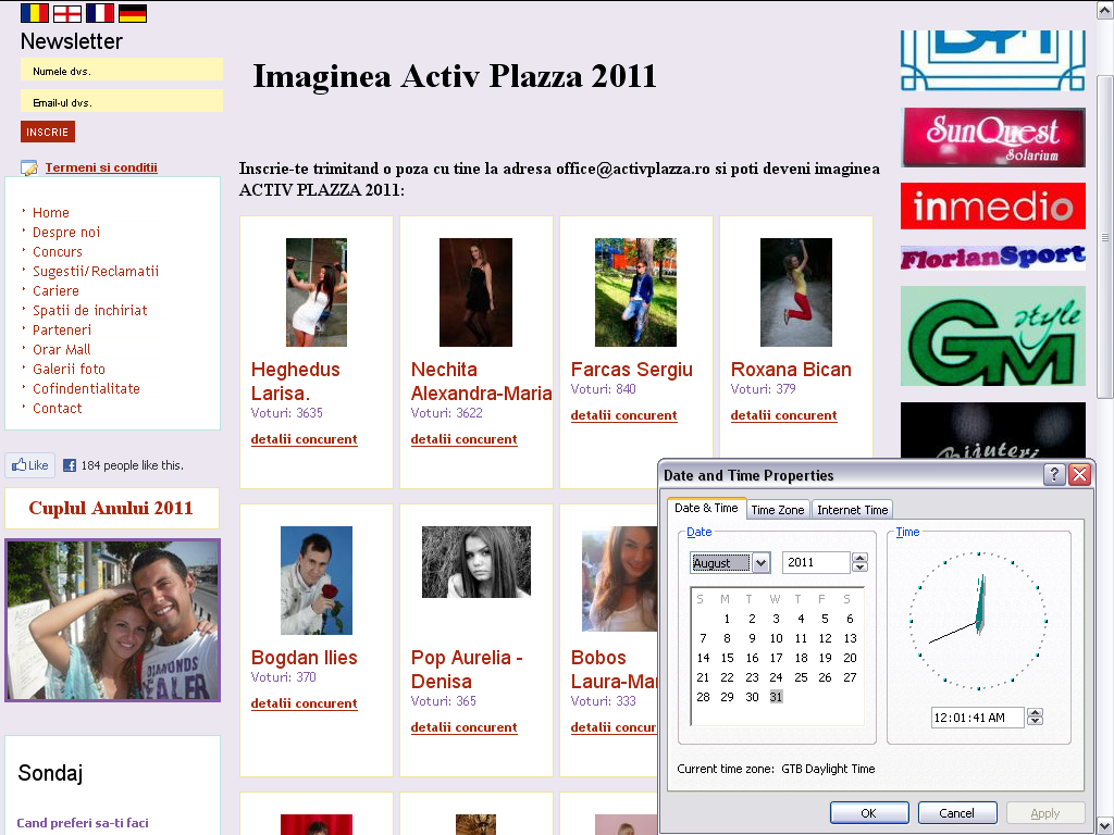 n imaginea de mai jos se vede cum arta clasamentul miercuri 31 08 2011 Ora 00:01 ...